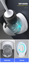 Load image into Gallery viewer, Silicone Toilet Brush For Accessories Drainable Toilet Brush Wall-Mounted Cleaning Tools Home Bathroom Accessories Sets Toilet Brushes And Holder For Bathroom Deep Cleaning Quick Drying Wall Mounted Set Soft Bristled cleaner No-Slip
