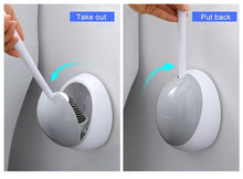 Load image into Gallery viewer, Silicone Toilet Brush For Accessories Drainable Toilet Brush Wall-Mounted Cleaning Tools Home Bathroom Accessories Sets Toilet Brushes And Holder For Bathroom Deep Cleaning Quick Drying Wall Mounted Set Soft Bristled cleaner No-Slip
