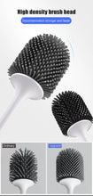 Load image into Gallery viewer, Silicone Toilet Brush For Accessories Drainable Toilet Brush Wall-Mounted Cleaning Tools Home Bathroom Accessories Sets Toilet Brushes And Holder For Bathroom Deep Cleaning Quick Drying Wall Mounted Set Soft Bristled cleaner No-Slip
