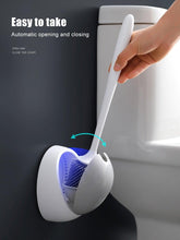 Load image into Gallery viewer, Silicone Toilet Brush For Accessories Drainable Toilet Brush Wall-Mounted Cleaning Tools Home Bathroom Accessories Sets Toilet Brushes And Holder For Bathroom Deep Cleaning Quick Drying Wall Mounted Set Soft Bristled cleaner No-Slip
