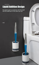 Load image into Gallery viewer, Silicone Toilet Brush Wall-Mounted Cleaning Tools Refill Liquid No Dead Corners Toilet Brush Home Bathroom Accessories Set  Toilet Brush And Holder Set Toilet Bowl Brush With Caddy Bathroom Stiff Bristles Toilet Scrub Brush
