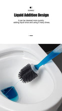 Load image into Gallery viewer, Silicone Toilet Brush Wall-Mounted Cleaning Tools Refill Liquid No Dead Corners Toilet Brush Home Bathroom Accessories Set  Toilet Brush And Holder Set Toilet Bowl Brush With Caddy Bathroom Stiff Bristles Toilet Scrub Brush
