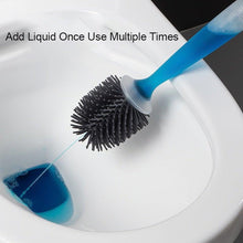 Load image into Gallery viewer, Silicone Toilet Brush Wall-Mounted Cleaning Tools Refill Liquid No Dead Corners Toilet Brush Home Bathroom Accessories Set  Toilet Brush And Holder Set Toilet Bowl Brush With Caddy Bathroom Stiff Bristles Toilet Scrub Brush
