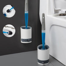 Load image into Gallery viewer, Silicone Toilet Brush Wall-Mounted Cleaning Tools Refill Liquid No Dead Corners Toilet Brush Home Bathroom Accessories Set  Toilet Brush And Holder Set Toilet Bowl Brush With Caddy Bathroom Stiff Bristles Toilet Scrub Brush
