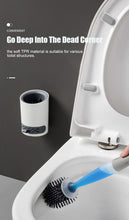 Load image into Gallery viewer, Silicone Toilet Brush Wall-Mounted Cleaning Tools Refill Liquid No Dead Corners Toilet Brush Home Bathroom Accessories Set  Toilet Brush And Holder Set Toilet Bowl Brush With Caddy Bathroom Stiff Bristles Toilet Scrub Brush

