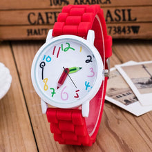 Load image into Gallery viewer, Silicone Watches Children Pencil Pointer Student Watch Quartz Childrens Watch With Silicone Strap Wristwatches Toddler Watch Analog Wrist Watches With 3D Cute Silicone Band
