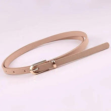 Load image into Gallery viewer, Simple Cute Leather Belts Candy Color Thin Skinny Waistband Classic Adjustable Fashion Women Belts
