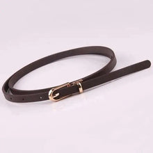 Load image into Gallery viewer, Simple Cute Leather Belts Candy Color Thin Skinny Waistband Classic Adjustable Fashion Women Belts
