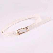 Load image into Gallery viewer, Simple Cute Leather Belts Candy Color Thin Skinny Waistband Classic Adjustable Fashion Women Belts
