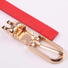 Load image into Gallery viewer, Simple Cute Leather Belts Candy Color Thin Skinny Waistband Classic Adjustable Fashion Women Belts
