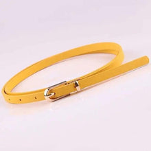 Load image into Gallery viewer, Simple Cute Leather Belts Candy Color Thin Skinny Waistband Classic Adjustable Fashion Women Belts
