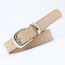 Load image into Gallery viewer, Simple Double Round Buckle PU Leather Waist Strap Vintage Design Double O-Ring Buckle  Women Leather Belt For Jeans And Dresses
