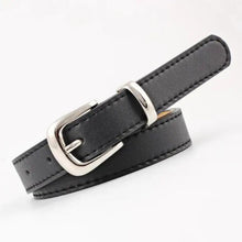 Load image into Gallery viewer, Simple Double Round Buckle PU Leather Waist Strap Vintage Design Double O-Ring Buckle  Women Leather Belt For Jeans And Dresses
