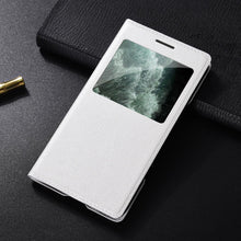 Load image into Gallery viewer, Simple Flip Ultra Thin Window Cover Leather Phone Case For iPhone 14 13 12 11 Pro Mini Luxury Leather Wallet Case Flip Cover Classic Simple iphone case
