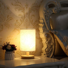 Load image into Gallery viewer, Simple Modern Table Lamp Bedroom Study Bedside Lamp 5V-220v Dimming Solid Wood Creative Birthday Gift Night Light Decorative Table Lamp Cute Study Lamps for Bedroom Décor
