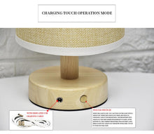 Load image into Gallery viewer, Simple Modern Table Lamp Bedroom Study Bedside Lamp 5V-220v Dimming Solid Wood Creative Birthday Gift Night Light Decorative Table Lamp Cute Study Lamps for Bedroom Décor
