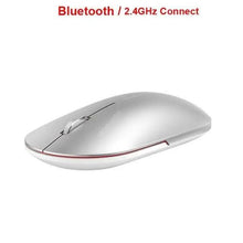 Load image into Gallery viewer, Simple Modern White/Black Wireless Bluetooth USB Connection Optical Mouse For Laptop PC Portable Slim Rechargeable Mouse Computer Mouse
