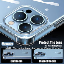 Load image into Gallery viewer, Simple Silicone Phone Case For iPhone 14 13 12 11 Pro Max Mini X XS XR 8 7 6s 6Plus Lens Protection Case Cover Thick Shockproof Soft Flexible Full Protection Shock Proof Back Cover for iPhone
