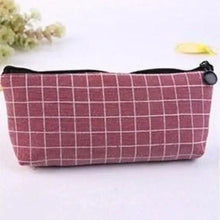 Load image into Gallery viewer, Simple Striped Color Design Pencil Cases For Students Retro Large Capacity Stationery School Pouch

