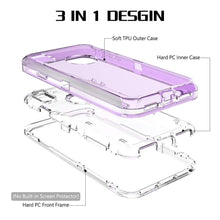 Load image into Gallery viewer, Simple Transparent White iPhone 11 12 13 Pro Max Phone Case MINI XR XS X XSMAX SE 6 7 8 Plus Transparent Shockproof Armor Glossy Case Phone Cover Heavy Duty Protective Dual Layer Shockproof Case with Hard Bumper Soft  Back
