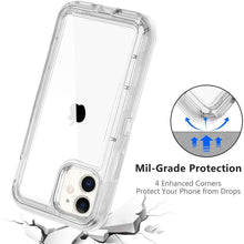 Load image into Gallery viewer, Simple Transparent White iPhone 11 12 13 Pro Max Phone Case MINI XR XS X XSMAX SE 6 7 8 Plus Transparent Shockproof Armor Glossy Case Phone Cover Heavy Duty Protective Dual Layer Shockproof Case with Hard Bumper Soft  Back
