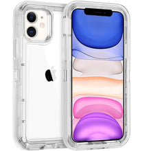 Load image into Gallery viewer, Simple Transparent White iPhone 11 12 13 Pro Max Phone Case MINI XR XS X XSMAX SE 6 7 8 Plus Transparent Shockproof Armor Glossy Case Phone Cover Heavy Duty Protective Dual Layer Shockproof Case with Hard Bumper Soft  Back
