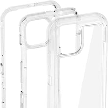 Load image into Gallery viewer, Simple Transparent White iPhone 11 12 13 Pro Max Phone Case MINI XR XS X XSMAX SE 6 7 8 Plus Transparent Shockproof Armor Glossy Case Phone Cover Heavy Duty Protective Dual Layer Shockproof Case with Hard Bumper Soft  Back
