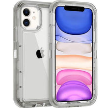 Load image into Gallery viewer, Simple Transparent White iPhone 11 12 13 Pro Max Phone Case MINI XR XS X XSMAX SE 6 7 8 Plus Transparent Shockproof Armor Glossy Case Phone Cover Heavy Duty Protective Dual Layer Shockproof Case with Hard Bumper Soft  Back

