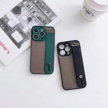 Load image into Gallery viewer, Simple Unique Design Silicone Case Lens Full Protection Shockproof Armor Wrist Band Phone Case For iPhone 14 13 12 11 Pro Max XR XS X 7 8 Plus Luxury Silicone Bumper Hard Iphone Cover

