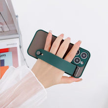 Load image into Gallery viewer, Simple Unique Design Silicone Case Lens Full Protection Shockproof Armor Wrist Band Phone Case For iPhone 14 13 12 11 Pro Max XR XS X 7 8 Plus Luxury Silicone Bumper Hard Iphone Cover
