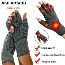 Load image into Gallery viewer, Simple Winter Arthritis Gloves Unisex Classic Anti Arthritis Therapy Gloves Compression  Fingerless Gloves
