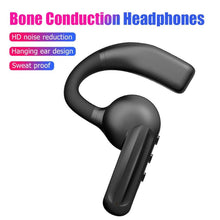 Load image into Gallery viewer, Single-Ear Sports Waterproof Car Earphone Ultra Standby Bluetooth-Compatible Headset Bone Conduction Ear Hook Headphone Sports Headphones Wired Gaming Earbuds Monitor Earphones with Mic, Stereo Sound Volume Control and Detachable Microphone
