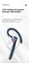 Load image into Gallery viewer, Single Wireless Bluetooth 5.0 Headset Handsfree HIFI Fingerprint Touch Hanging Ear Earphone for iPhone Waterproof Earpiece Ear Wireless Bluetooth Sport Headphones
