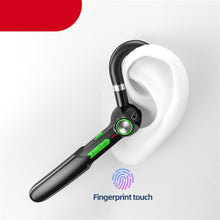 Load image into Gallery viewer, Single Wireless Bluetooth 5.0 Headset Handsfree HIFI Fingerprint Touch Hanging Ear Earphone for iPhone Waterproof Earpiece Ear Wireless Bluetooth Sport Headphones
