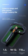 Load image into Gallery viewer, Single Wireless Bluetooth 5.0 Headset Handsfree HIFI Fingerprint Touch Hanging Ear Earphone for iPhone Waterproof Earpiece Ear Wireless Bluetooth Sport Headphones
