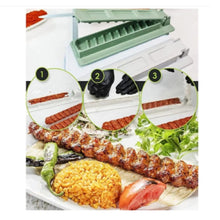 Load image into Gallery viewer, Skewers Kebab Maker Grill Barbecue Stringer Box Machine Beef Meat Vegetables Grill Outdoor BBQ Gadget Useful BBQ Accessories  Non-Sticky Barbecue Manual Skewer Press Food Grade Grill Kitchen Accessories
