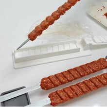 Load image into Gallery viewer, Skewers Kebab Maker Grill Barbecue Stringer Box Machine Beef Meat Vegetables Grill Outdoor BBQ Gadget Useful BBQ Accessories  Non-Sticky Barbecue Manual Skewer Press Food Grade Grill Kitchen Accessories

