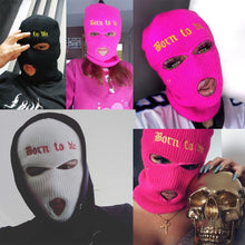 Load image into Gallery viewer, Ski Mask Knitted Face Cover Winter Balaclava Full Face Mask for Outdoor Sports 3 Hole Balaclava Party Mask Limited Embroidery Knit Hat Full Face Cover Balaclava Hats Funny Party Embroidery Beanies Caps Hole Knitted Full Face Cover
