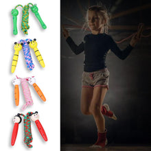 Load image into Gallery viewer, Skipping Rope With Wooden Handles Braided Tangle-Free Cable Skipping Rope For Fun And Fitness Jumping Rope For Kids Youth Beginners Jump Ropes Toys Wooden Handle Cotton Ropes Cute Animals Jump Rope
