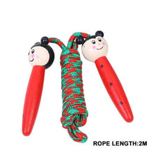 Load image into Gallery viewer, Skipping Rope With Wooden Handles Jumping Rope Men Women Adjustable Sports Braided Tangle-Free Jump Rope Cable Fitness Skipping Jumping Rope For Kids Youth Beginners Jumpropes Bulk Set Toys Wooden Handle Cotton Ropes Cute Animals Jumprope
