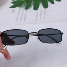 Load image into Gallery viewer, Slender Square Sunglasses Retro Metal Frame Square Sunglasses  Small Vintage &amp; Retro Style Sunglasses Shades Of Rectangle Sunglasses For Women Classic Vintage &amp; Metal Square Frame Sun Glasses Eyewear For Men &amp; Women
