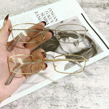 Load image into Gallery viewer, Slender Square Sunglasses Retro Metal Frame Square Sunglasses  Small Vintage &amp; Retro Style Sunglasses Shades Of Rectangle Sunglasses For Women Classic Vintage &amp; Metal Square Frame Sun Glasses Eyewear For Men &amp; Women
