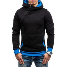 Load image into Gallery viewer, Slim Fit Men's Jacket Male Hip Hop Jackets Men's Hooded Pullover Jackets Diagonal Jackets Thicken Sports Outdoor Clothing Black  Collar Stylish Jacket For Men Classic Design Warm Winter Jackets For Men
