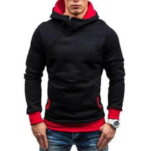 Load image into Gallery viewer, Slim Fit Men's Jacket Male Hip Hop Jackets Men's Hooded Pullover Jackets Diagonal Jackets Thicken Sports Outdoor Clothing Black  Collar Stylish Jacket For Men Classic Design Warm Winter Jackets For Men
