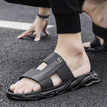 Load image into Gallery viewer, Slippers For Mens Beach Flip Flops White Sandals Flip Flop Sandals With Shock Absorbing Sole  Lightweight Non-Slip Sport Cushion Beach Slippers

