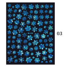 Load image into Gallery viewer, Sliver Bronzing Christmas Slider Nail Art 3D Decals Decoration Snowflake Nail Art Sticker Manicures Transfer Foil Xmas Gift  Nails Snowflake Nail Art Stickers Decals Christmas Nail 3D Self Adhesive Nail Stickers for Acrylic Nails Snowflake

