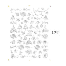 Load image into Gallery viewer, Sliver Bronzing Christmas Slider Nail Art 3D Decals Decoration Snowflake Nail Art Sticker Manicures Transfer Foil Xmas Gift  Nails Snowflake Nail Art Stickers Decals Christmas Nail 3D Self Adhesive Nail Stickers for Acrylic Nails Snowflake
