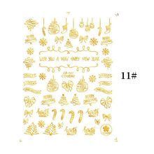 Load image into Gallery viewer, Sliver Bronzing Christmas Slider Nail Art 3D Decals Decoration Snowflake Nail Art Sticker Manicures Transfer Foil Xmas Gift  Nails Snowflake Nail Art Stickers Decals Christmas Nail 3D Self Adhesive Nail Stickers for Acrylic Nails Snowflake
