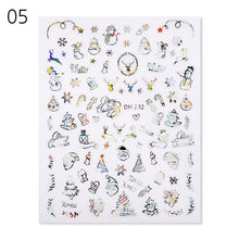Load image into Gallery viewer, Sliver Bronzing Christmas Slider Nail Art 3D Decals Decoration Snowflake Nail Art Sticker Manicures Transfer Foil Xmas Gift  Nails Snowflake Nail Art Stickers Decals Christmas Nail 3D Self Adhesive Nail Stickers for Acrylic Nails Snowflake
