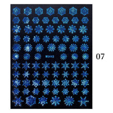 Load image into Gallery viewer, Sliver Bronzing Christmas Slider Nail Art 3D Decals Decoration Snowflake Nail Art Sticker Manicures Transfer Foil Xmas Gift  Nails Snowflake Nail Art Stickers Decals Christmas Nail 3D Self Adhesive Nail Stickers for Acrylic Nails Snowflake
